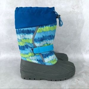 L.L. Bean Northwoods Blue Gray Winter Snow Boots Kids Size 4